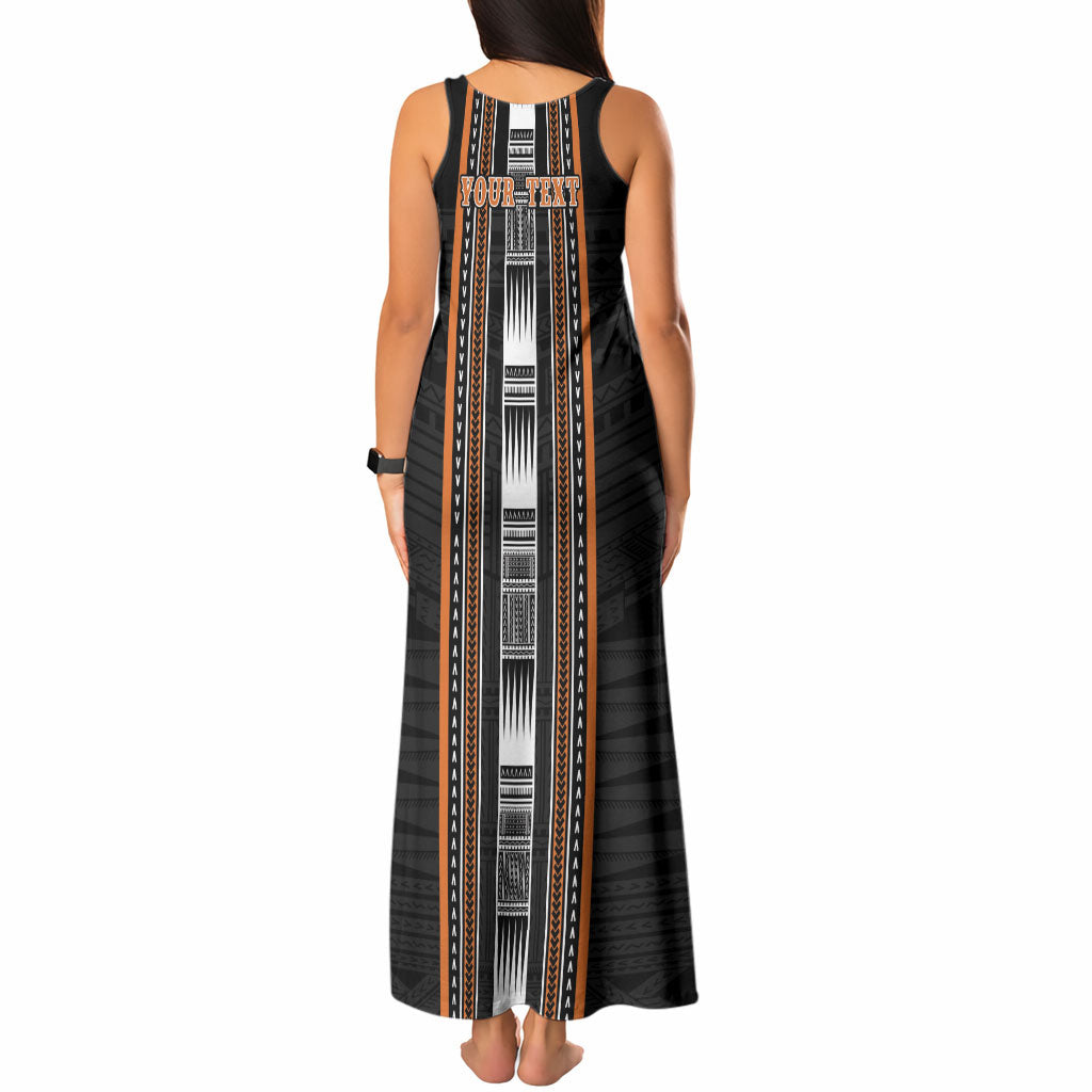 Personalised Vaitele Samoa Tank Maxi Dress Samoan Tribal Pattern LT05 - Polynesian Pride