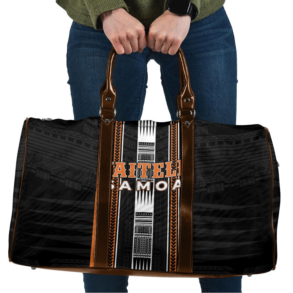 Vaitele Samoa Travel Bag Samoan Tribal Pattern LT05 Orange - Polynesian Pride