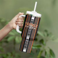 Personalised Vaitele Samoa Tumbler With Handle Samoan Tribal Pattern
