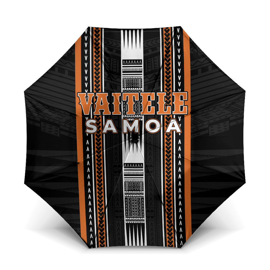 Vaitele Samoa Umbrella Samoan Tribal Pattern LT05 One Size Folded 11.42 inch Opened Diameter 37.4 inch Orange - Polynesian Pride