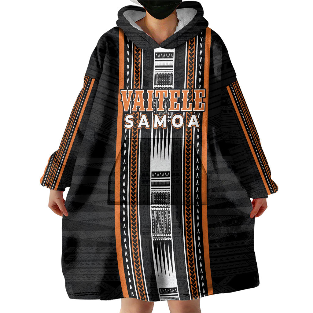 Personalised Vaitele Samoa Wearable Blanket Hoodie Samoan Tribal Pattern LT05 - Polynesian Pride