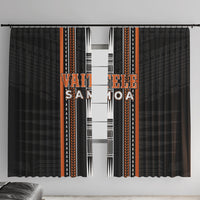 Vaitele Samoa Window Curtain Samoan Tribal Pattern LT05 With Hooks Orange - Polynesian Pride