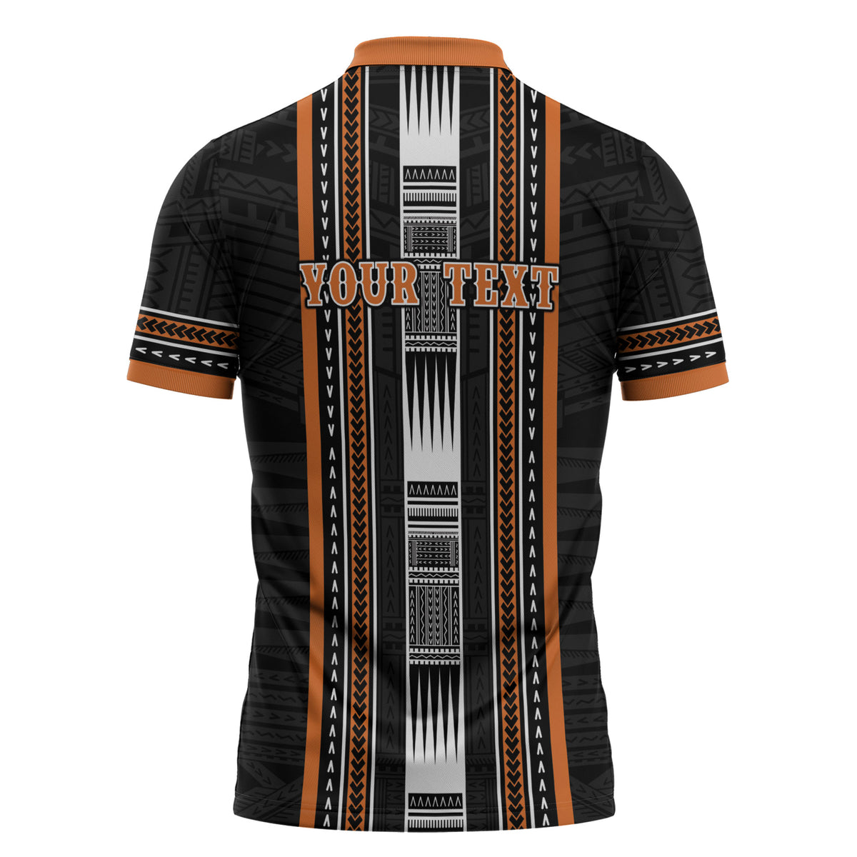 Personalised Vaitele Samoa Zipper Polo Shirt Samoan Tribal Pattern