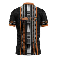 Personalised Vaitele Samoa Zipper Polo Shirt Samoan Tribal Pattern