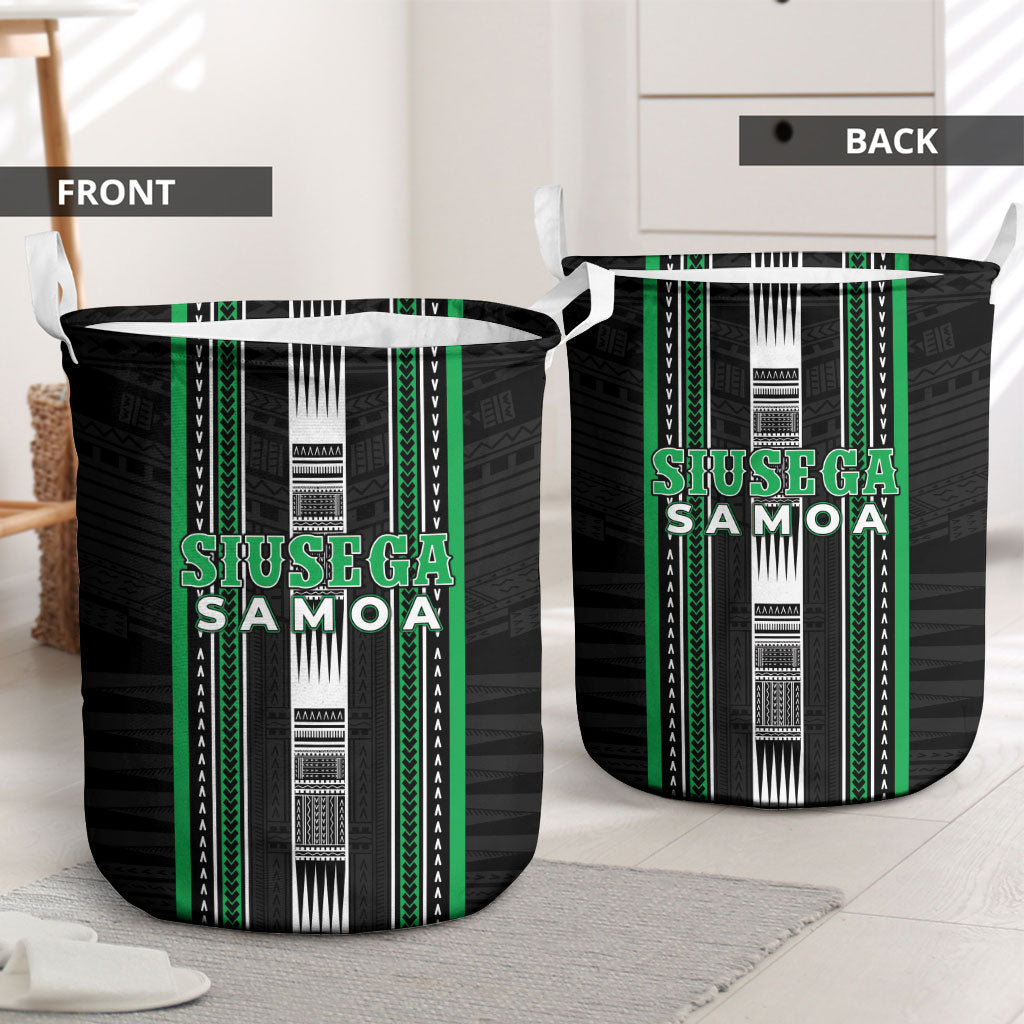 Siusega Samoa Laundry Basket Samoan Tribal Pattern