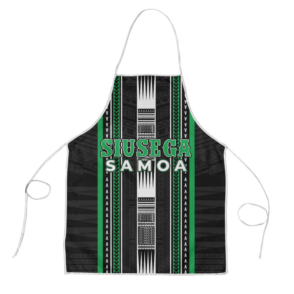 Siusega Samoa Apron Samoan Tribal Pattern LT05 Green - Polynesian Pride