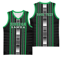 Personalised Siusega Samoa Basketball Jersey Samoan Tribal Pattern