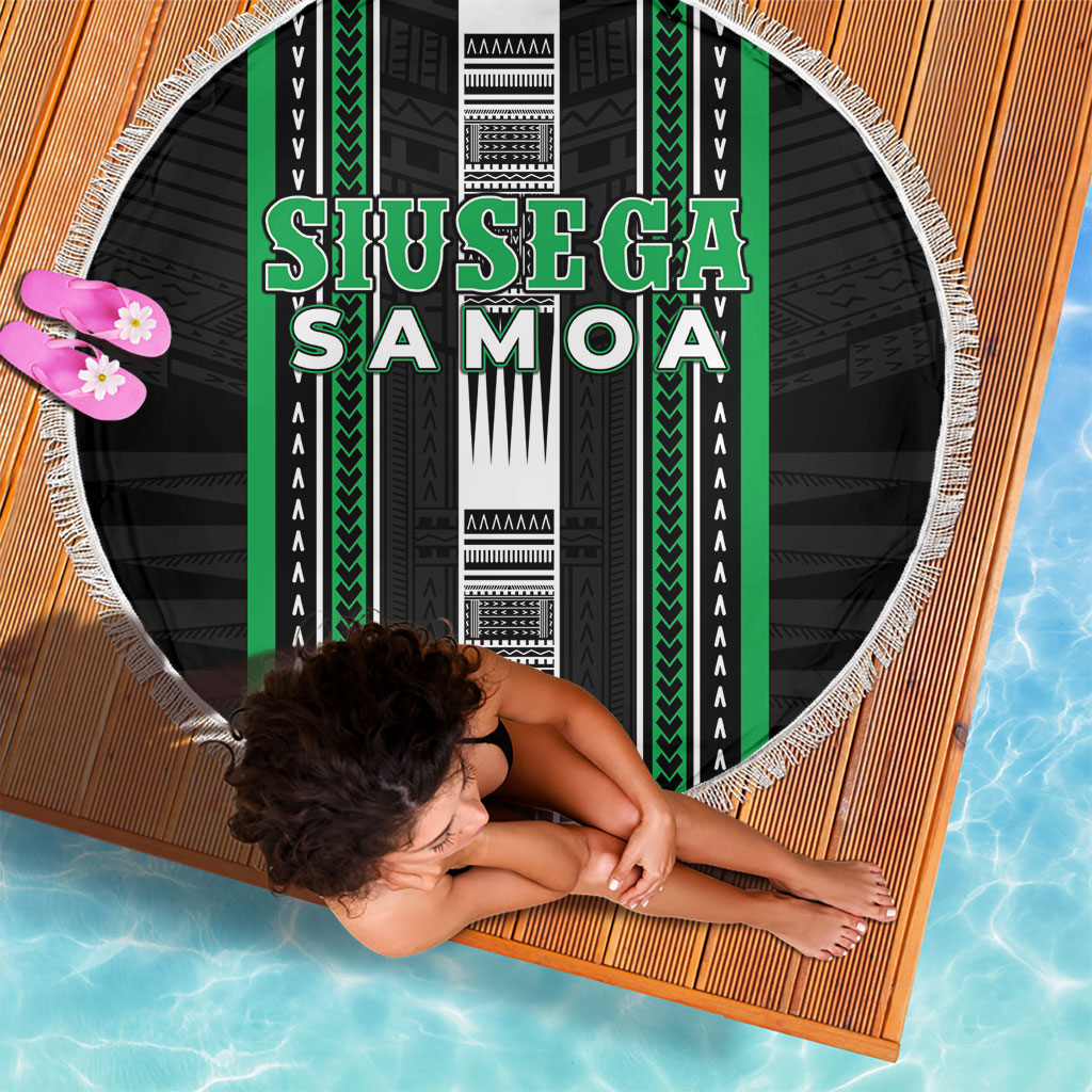 Siusega Samoa Beach Blanket Samoan Tribal Pattern LT05 - Polynesian Pride