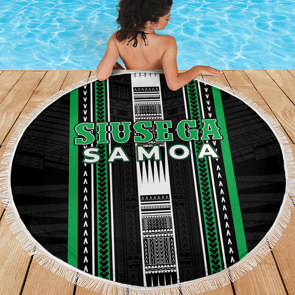 Siusega Samoa Beach Blanket Samoan Tribal Pattern LT05 - Polynesian Pride