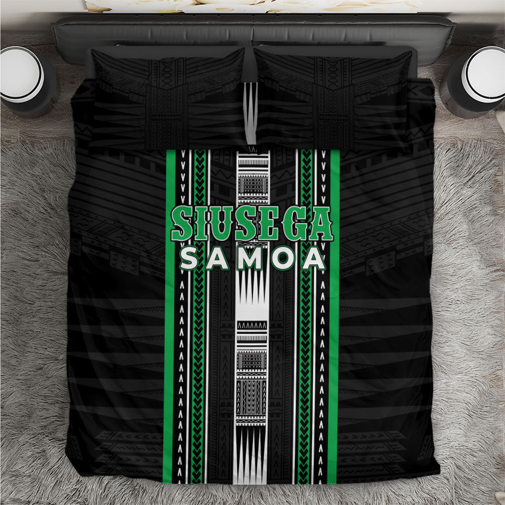 Siusega Samoa Bedding Set Samoan Tribal Pattern LT05 Green - Polynesian Pride