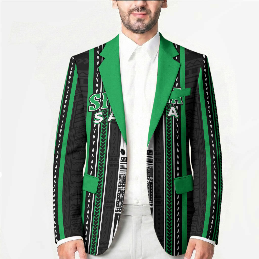 Personalised Siusega Samoa Blazer Samoan Tribal Pattern LT05 - Polynesian Pride