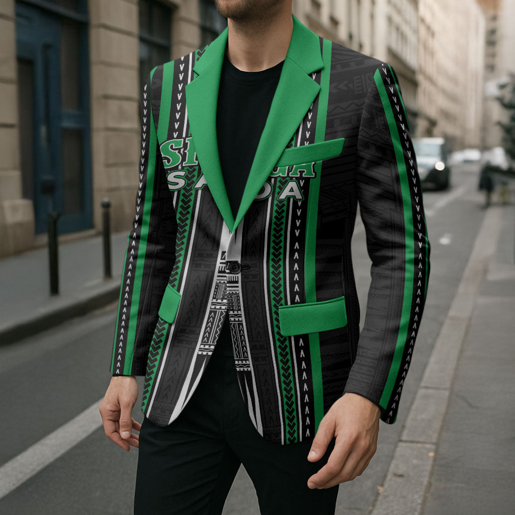 Personalised Siusega Samoa Blazer Samoan Tribal Pattern LT05 - Polynesian Pride