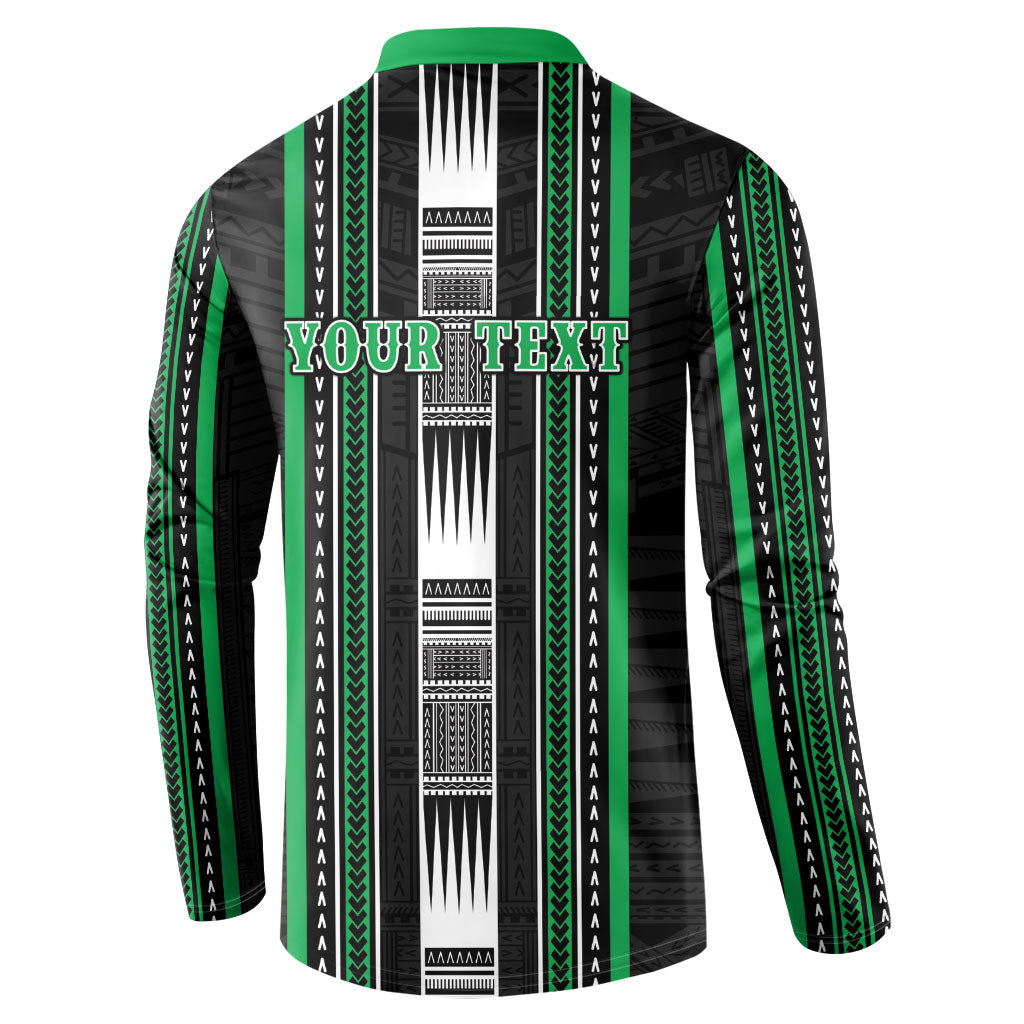 Personalised Siusega Samoa Button Sweatshirt Samoan Tribal Pattern LT05 - Polynesian Pride