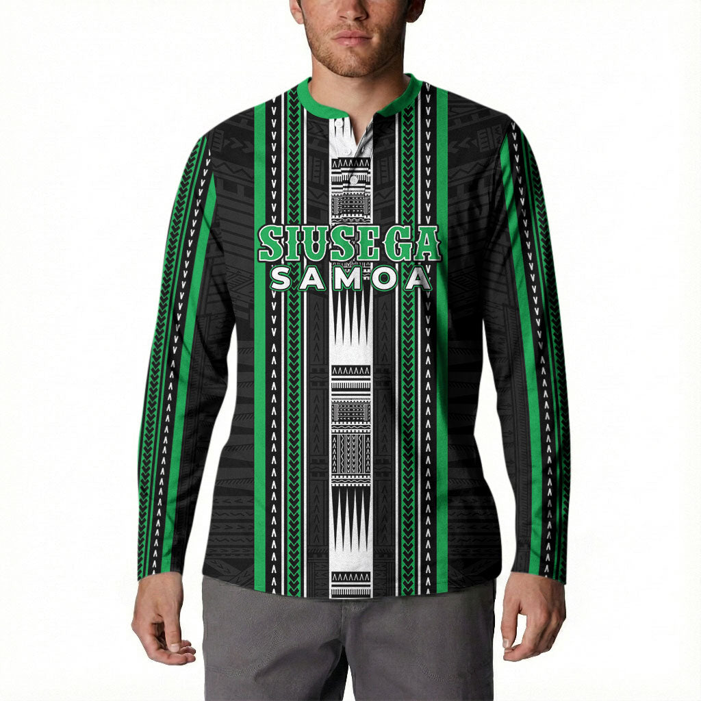 Personalised Siusega Samoa Button Sweatshirt Samoan Tribal Pattern LT05 - Polynesian Pride