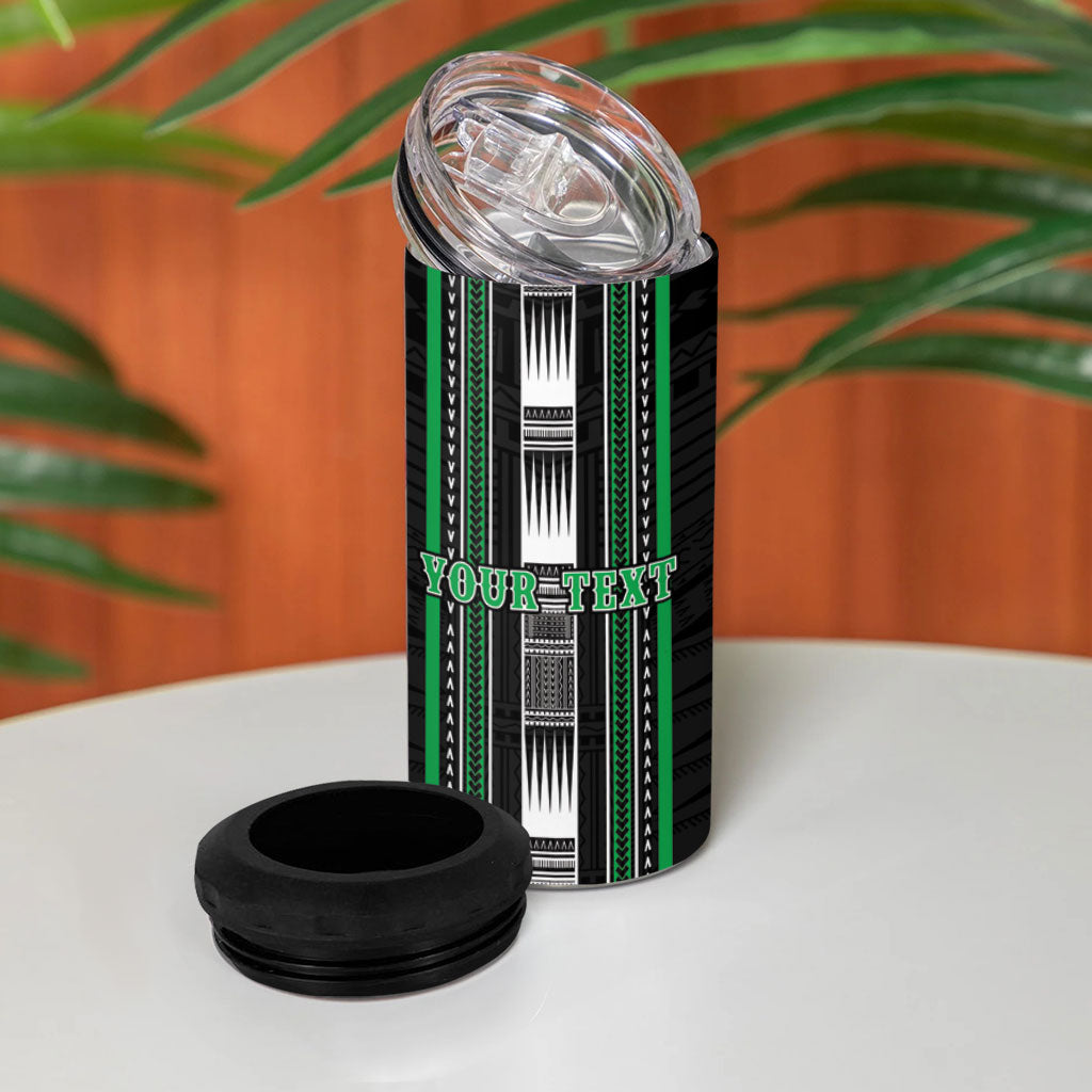 Personalised Siusega Samoa 4 in 1 Can Cooler Tumbler Samoan Tribal Pattern LT05 - Polynesian Pride
