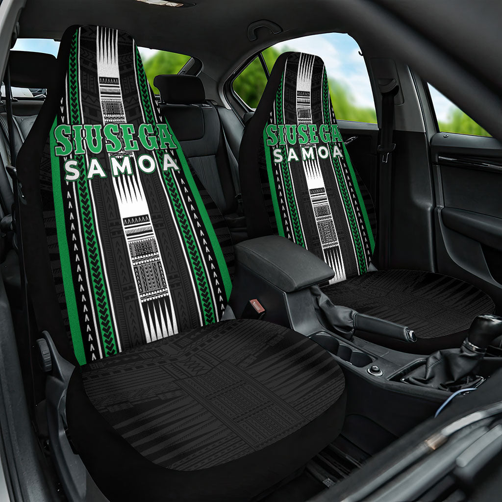 Siusega Samoa Car Seat Cover Samoan Tribal Pattern LT05 One Size Green - Polynesian Pride