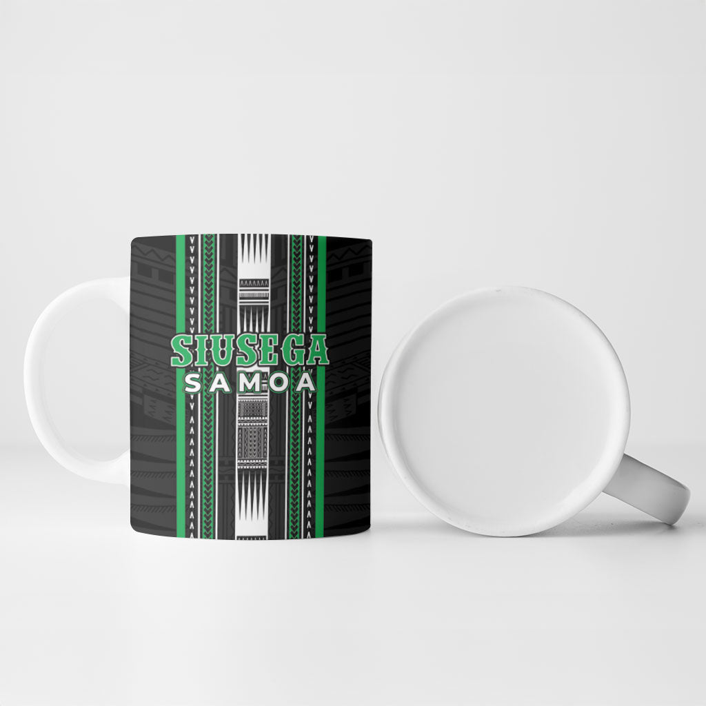 Personalised Siusega Samoa Ceramic Mug Samoan Tribal Pattern LT05 - Polynesian Pride