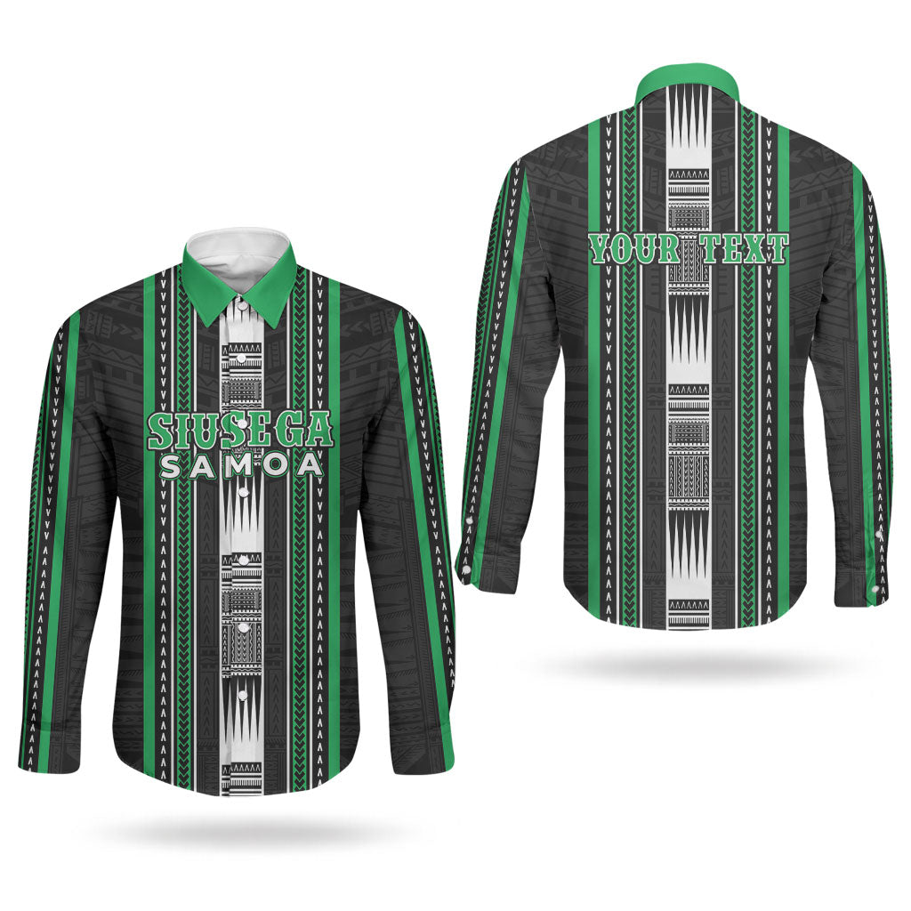 Personalised Siusega Samoa Couples Matching Summer Maxi Dress and Long Sleeve Button Shirt Samoan Tribal Pattern LT05 - Polynesian Pride