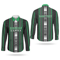 Personalised Siusega Samoa Couples Matching Summer Maxi Dress and Long Sleeve Button Shirt Samoan Tribal Pattern LT05 - Polynesian Pride