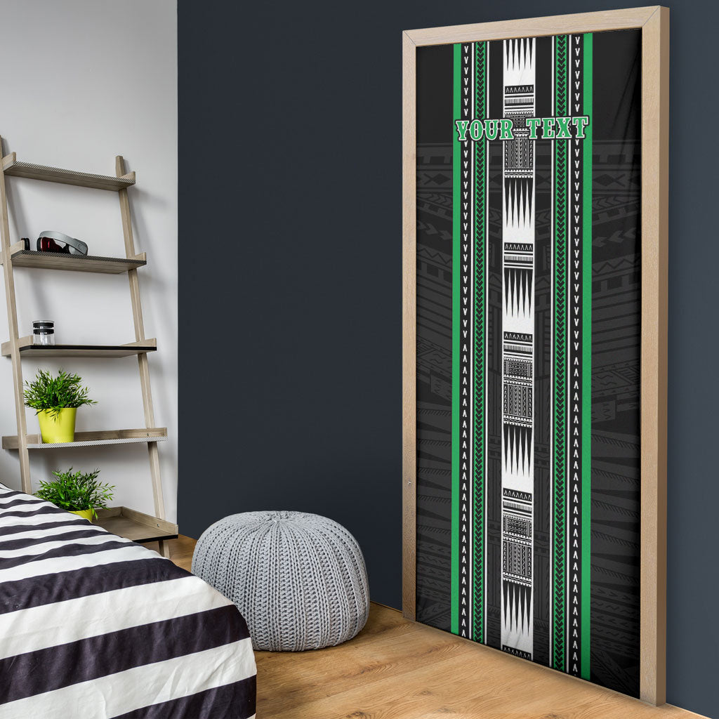 Personalised Siusega Samoa Door Cover Samoan Tribal Pattern LT05 - Polynesian Pride