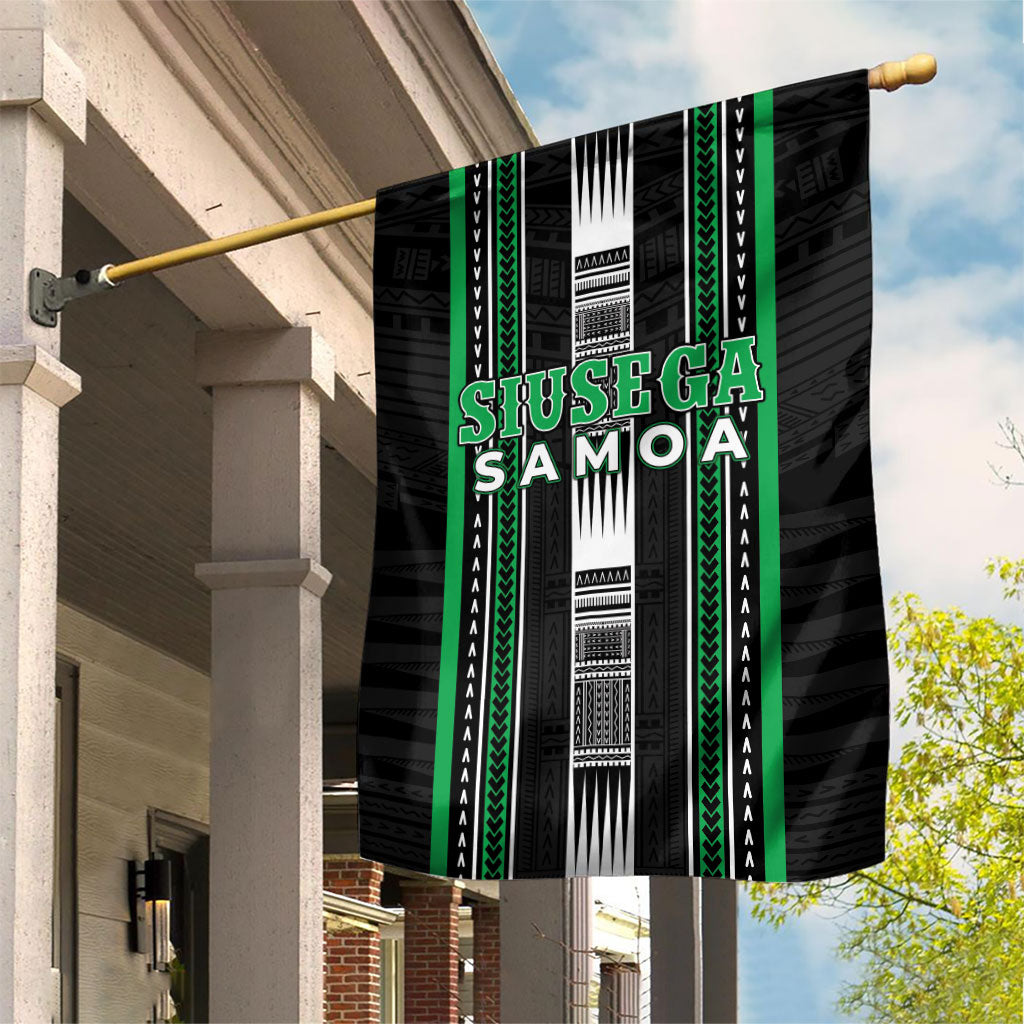 Siusega Samoa Garden Flag Samoan Tribal Pattern