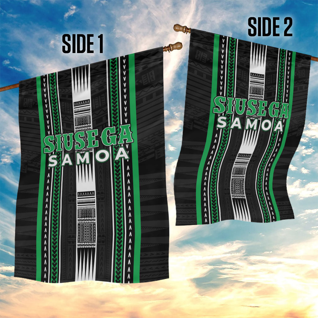 Siusega Samoa Garden Flag Samoan Tribal Pattern