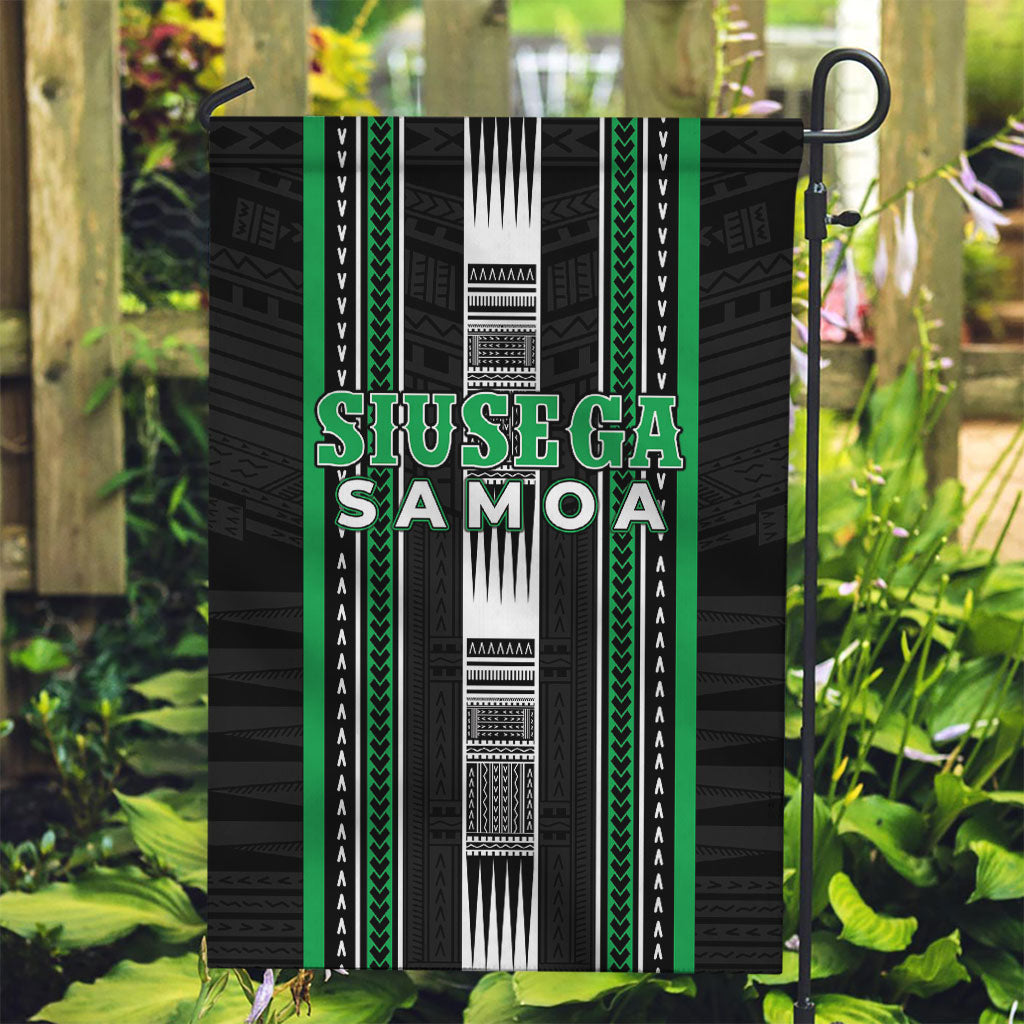 Siusega Samoa Garden Flag Samoan Tribal Pattern