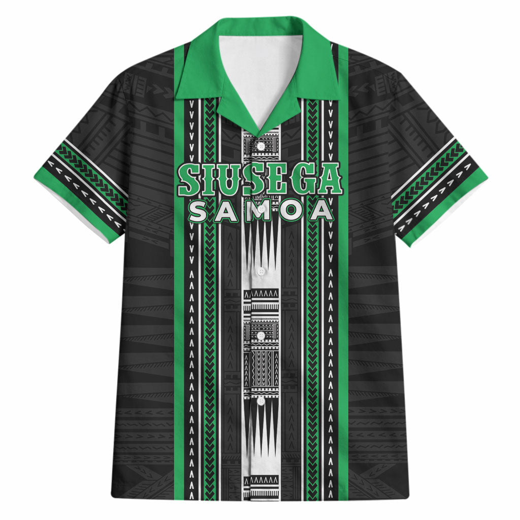 Personalised Siusega Samoa Hawaiian Shirt Samoan Tribal Pattern LT05 Green - Polynesian Pride