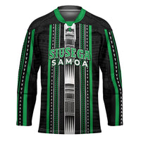 Personalised Siusega Samoa Hockey Jersey Samoan Tribal Pattern LT05 Unisex Green - Polynesian Pride