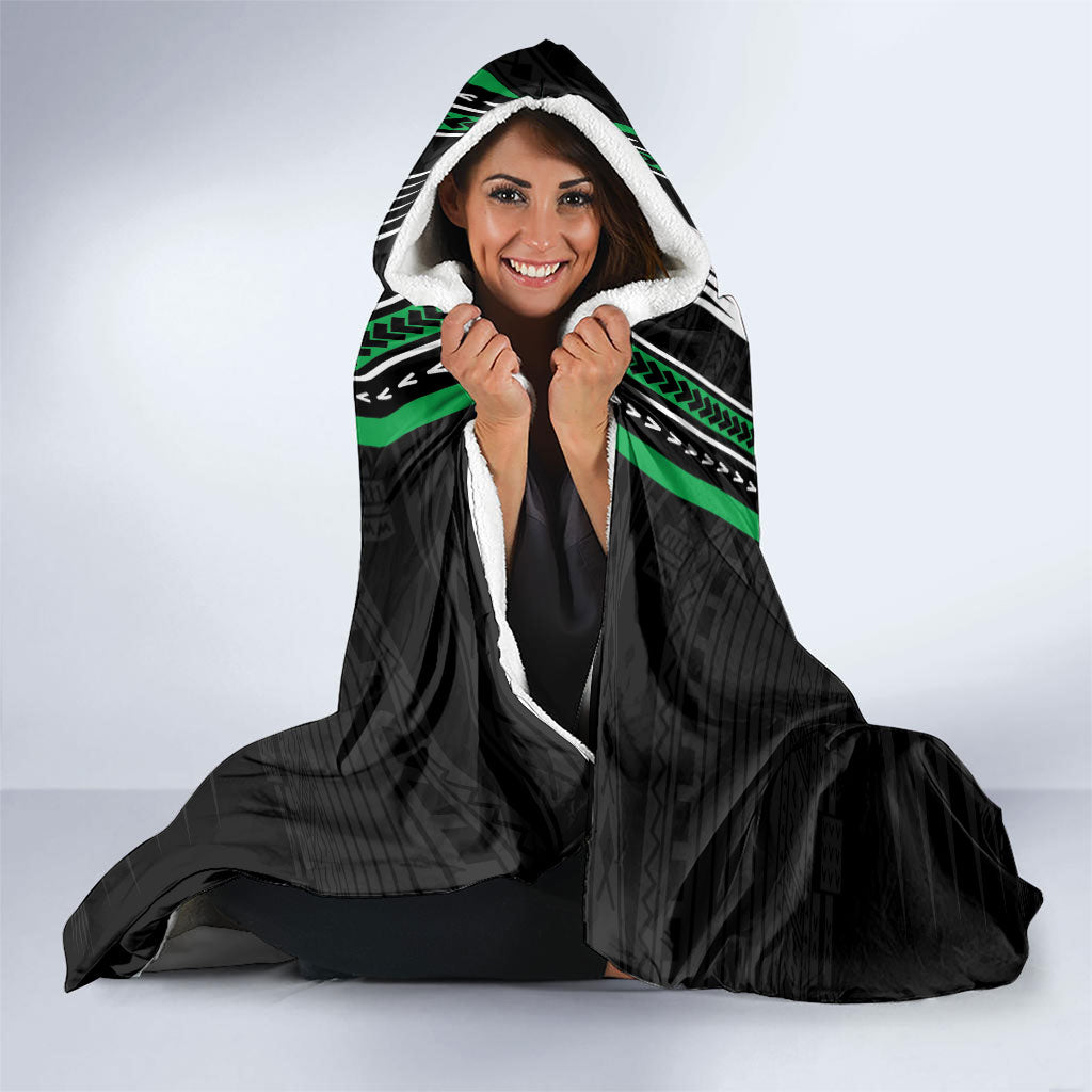 Siusega Samoa Hooded Blanket Samoan Tribal Pattern LT05 - Polynesian Pride