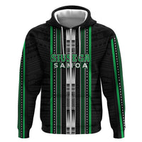 Personalised Siusega Samoa Hoodie Samoan Tribal Pattern LT05 Zip Hoodie Green - Polynesian Pride