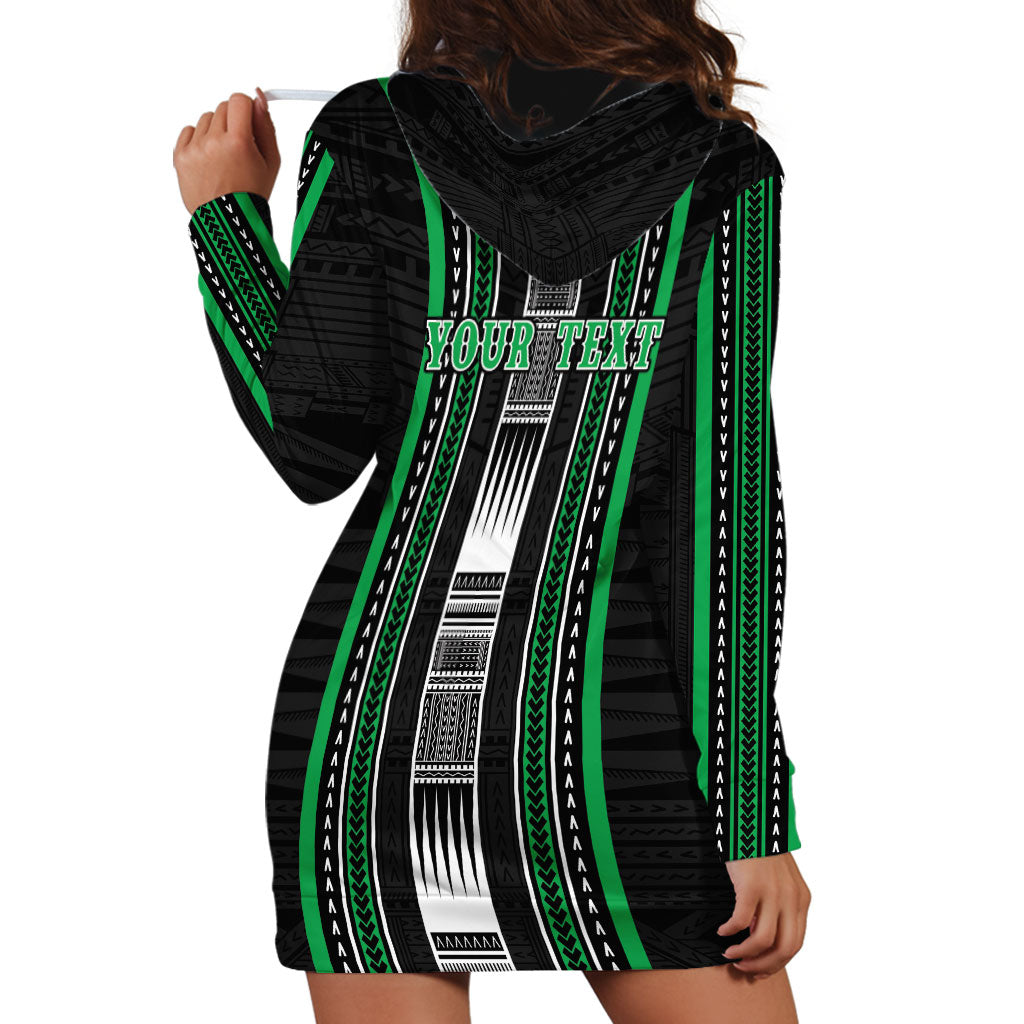 Personalised Siusega Samoa Hoodie Dress Samoan Tribal Pattern