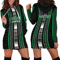 Personalised Siusega Samoa Hoodie Dress Samoan Tribal Pattern