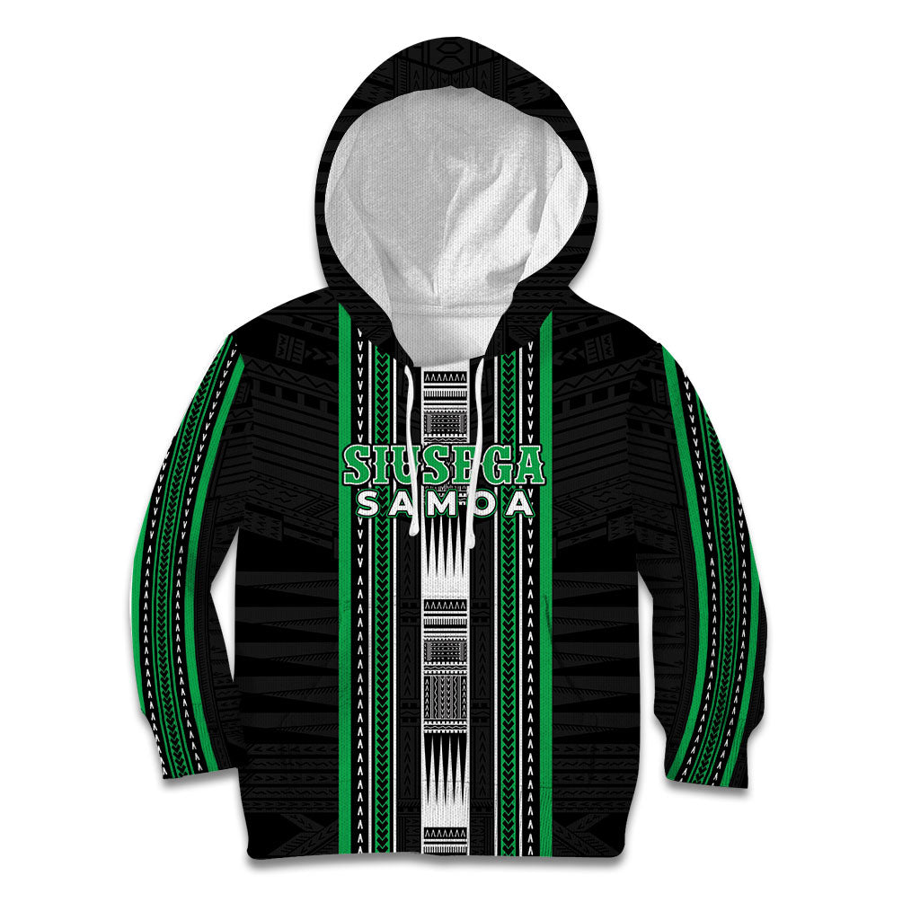Personalised Siusega Samoa Kid Hoodie Samoan Tribal Pattern