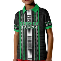 Personalised Siusega Samoa Kid Polo Shirt Samoan Tribal Pattern LT05 Kid Green - Polynesian Pride