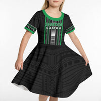 Personalised Siusega Samoa Kid Short Sleeve Dress Samoan Tribal Pattern LT05 - Polynesian Pride