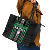 Siusega Samoa Leather Tote Bag Samoan Tribal Pattern LT05 - Polynesian Pride