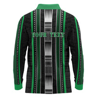 Personalised Siusega Samoa Long Sleeve Polo Shirt Samoan Tribal Pattern LT05 - Polynesian Pride