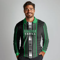 Personalised Siusega Samoa Long Sleeve Polo Shirt Samoan Tribal Pattern LT05 - Polynesian Pride