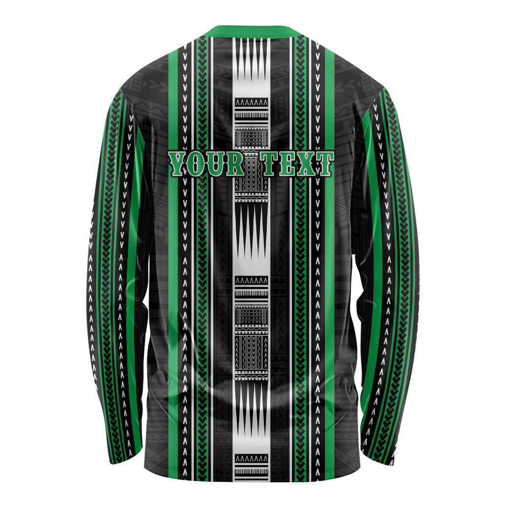 Personalised Siusega Samoa Long Sleeve Shirt Samoan Tribal Pattern LT05 - Polynesian Pride