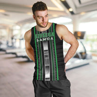 Personalised Siusega Samoa Men Tank Top Samoan Tribal Pattern LT05 Green - Polynesian Pride