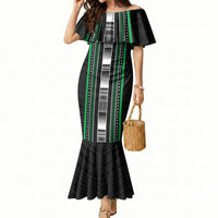Personalised Siusega Samoa Mermaid Dress Samoan Tribal Pattern LT05 Women Green - Polynesian Pride