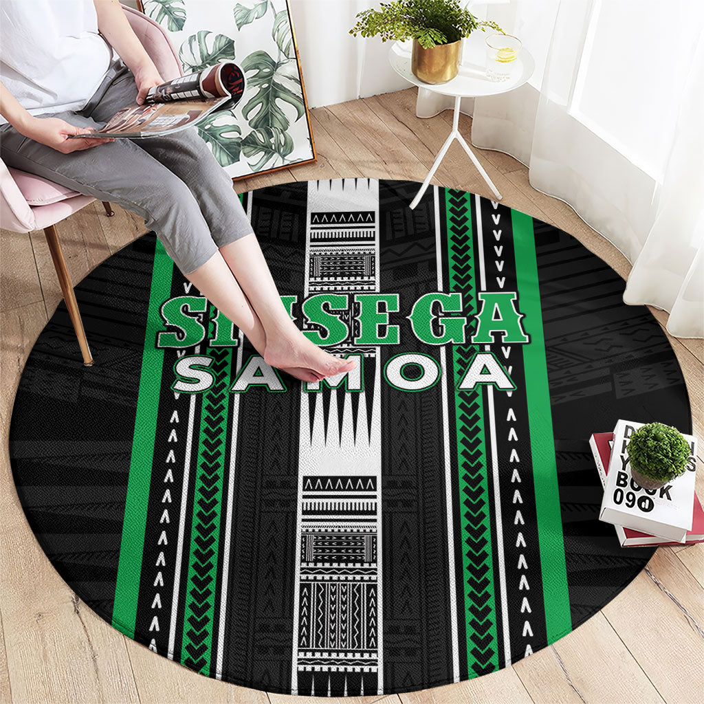 Siusega Samoa Round Carpet Samoan Tribal Pattern LT05 - Polynesian Pride