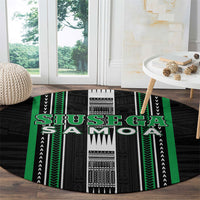 Siusega Samoa Round Carpet Samoan Tribal Pattern LT05 - Polynesian Pride