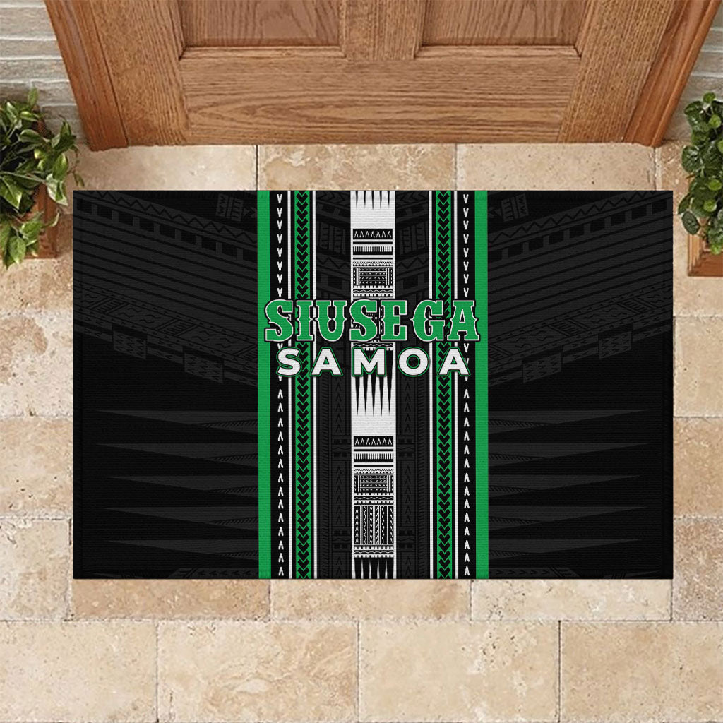 Siusega Samoa Rubber Doormat Samoan Tribal Pattern LT05 Green - Polynesian Pride