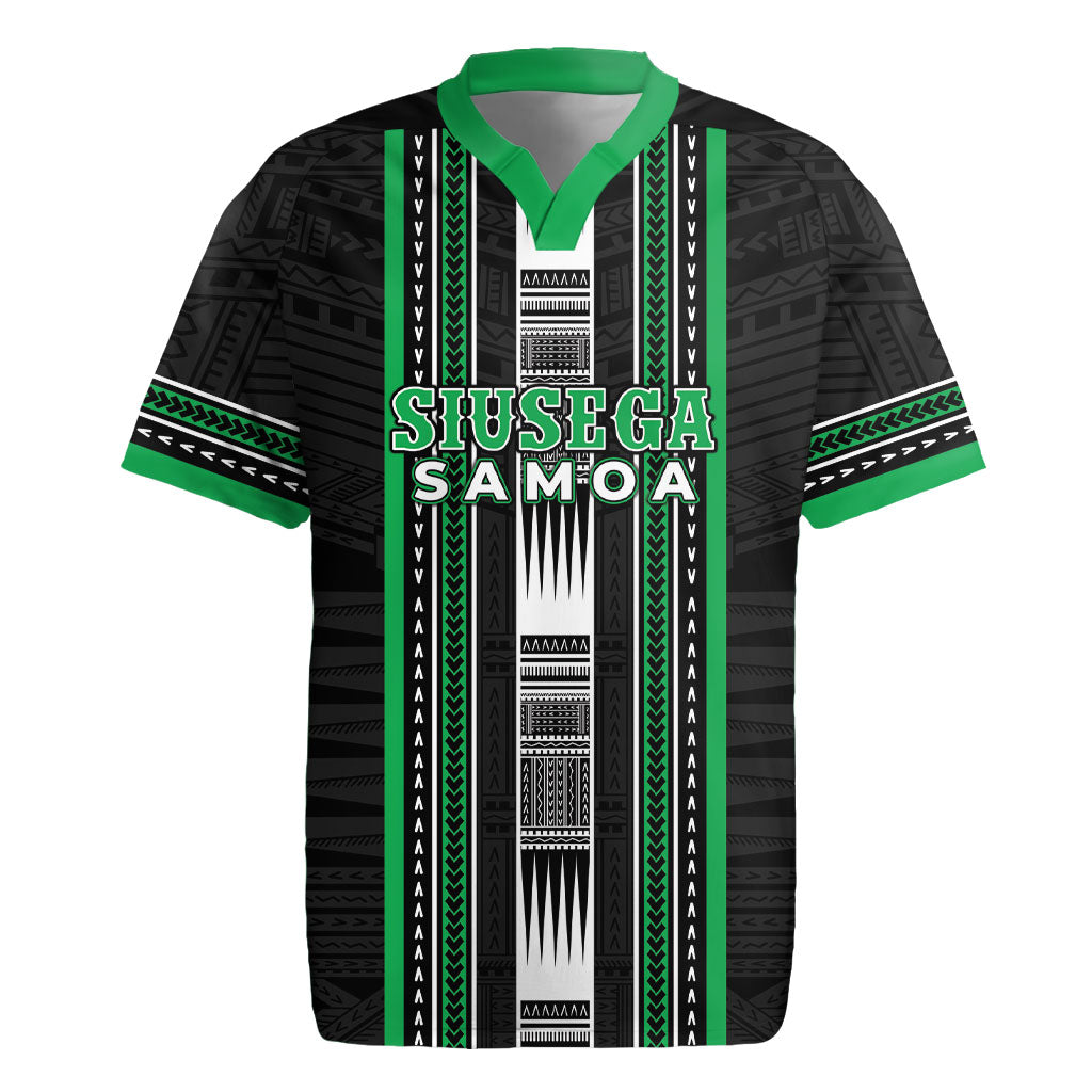 Personalised Siusega Samoa Rugby Jersey Samoan Tribal Pattern