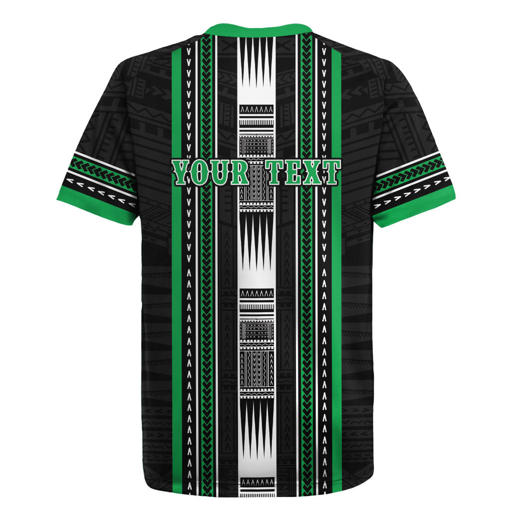 Personalised Siusega Samoa Rugby Jersey Samoan Tribal Pattern