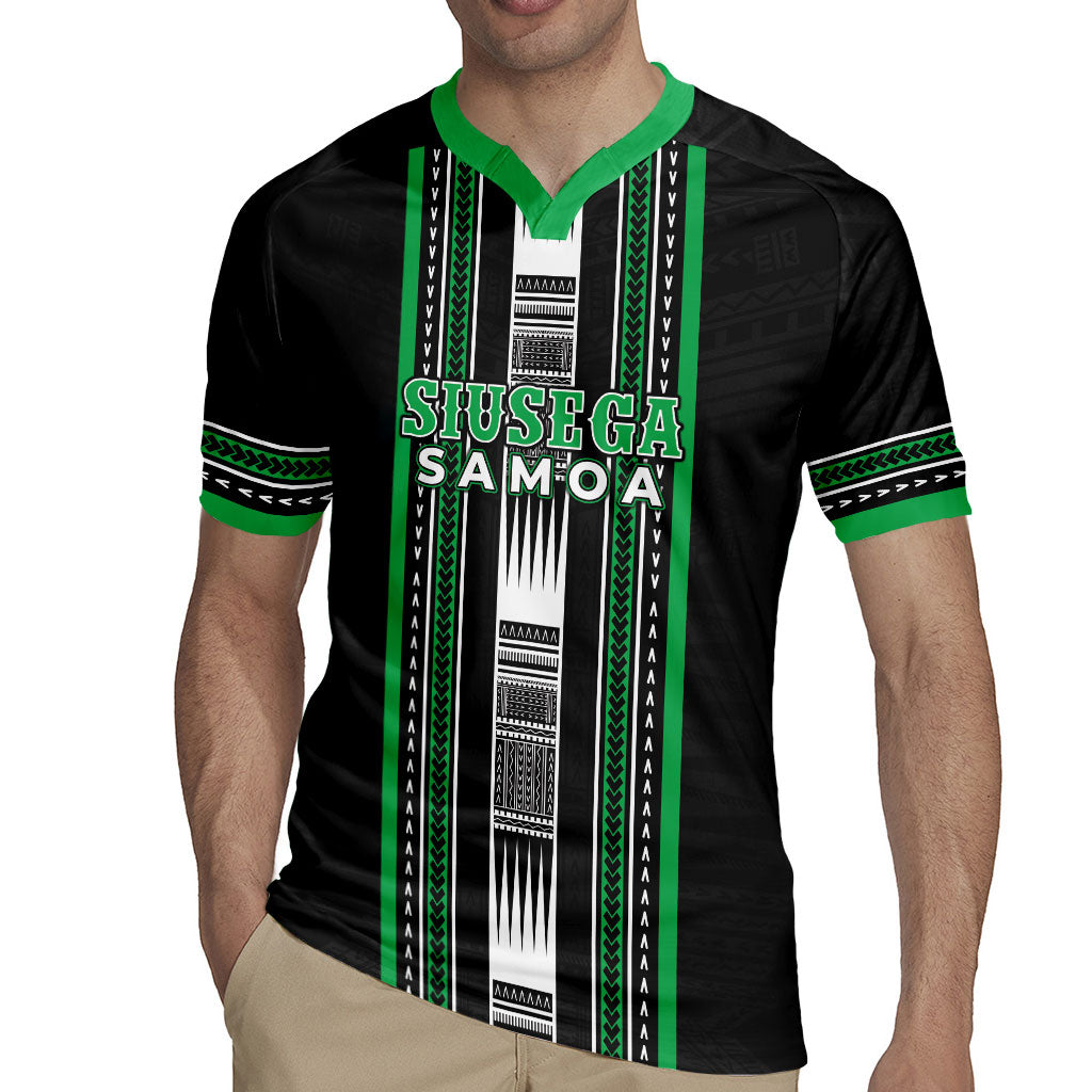 Personalised Siusega Samoa Rugby Jersey Samoan Tribal Pattern