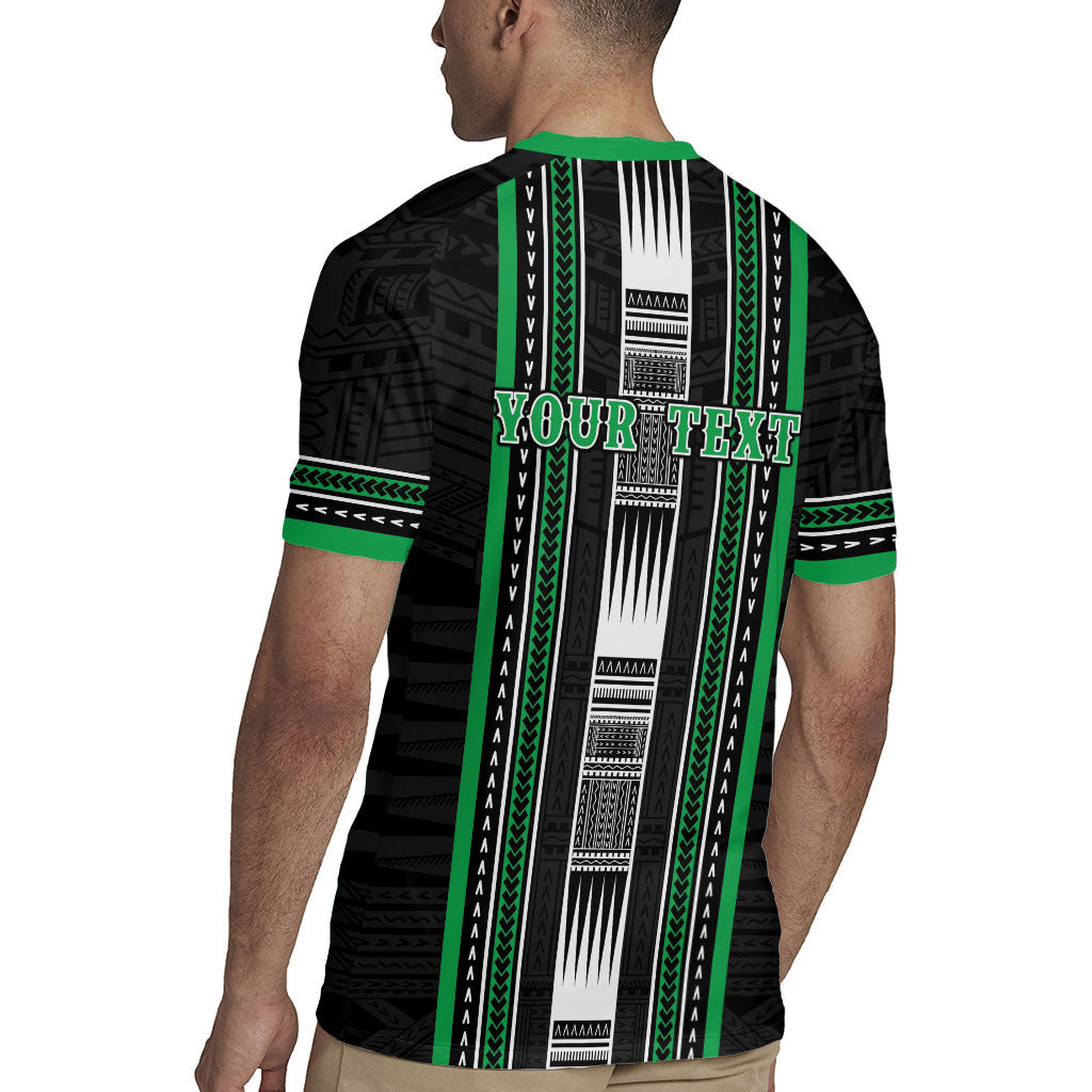 Personalised Siusega Samoa Rugby Jersey Samoan Tribal Pattern
