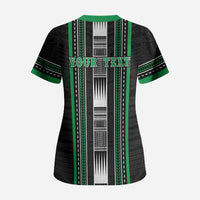 Personalised Siusega Samoa Scrub Top Samoan Tribal Pattern